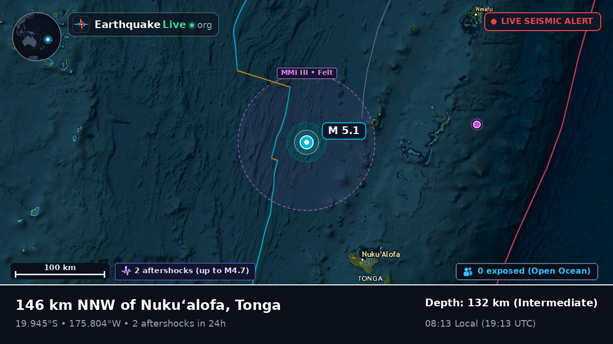 Off the coast of Nuku'alofa, Tonga