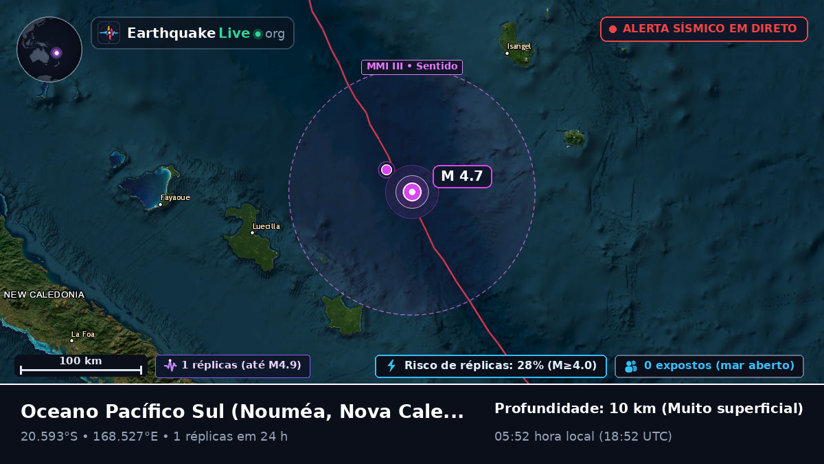 Oceano Pacífico Sul (Nova Caledónia)