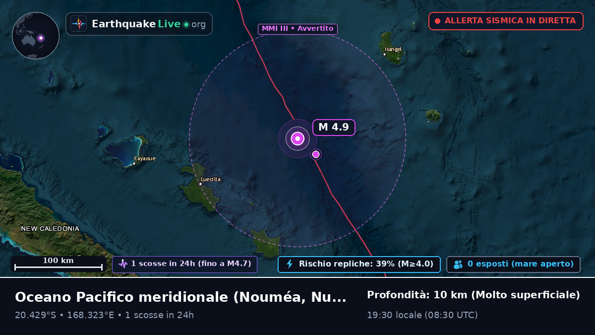 Oceano Pacifico meridionale (Nuova Caledonia)