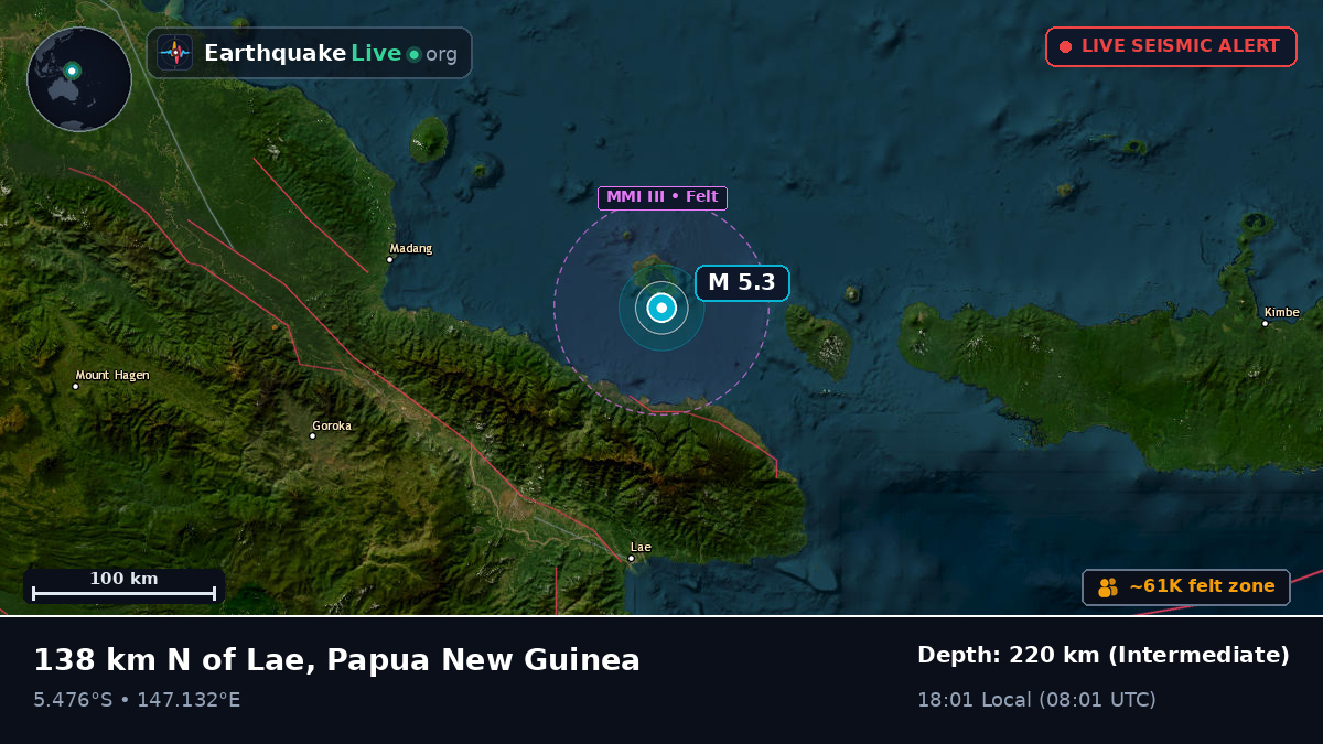 Off the coast of Lae, Papua New Guinea