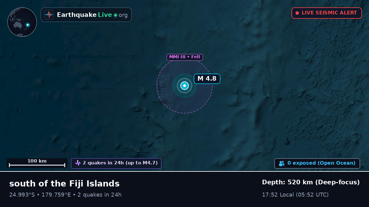South Pacific Ocean (Kermadec Islands)