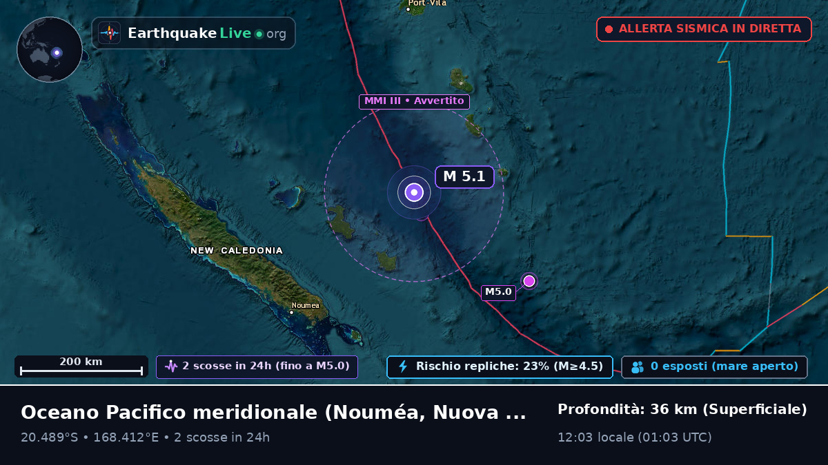 Oceano Pacifico meridionale (Nuova Caledonia)