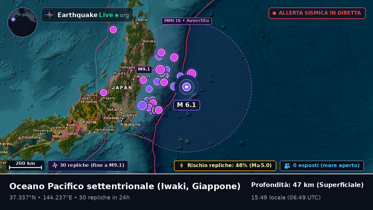 Oceano Pacifico settentrionale (Giappone)
