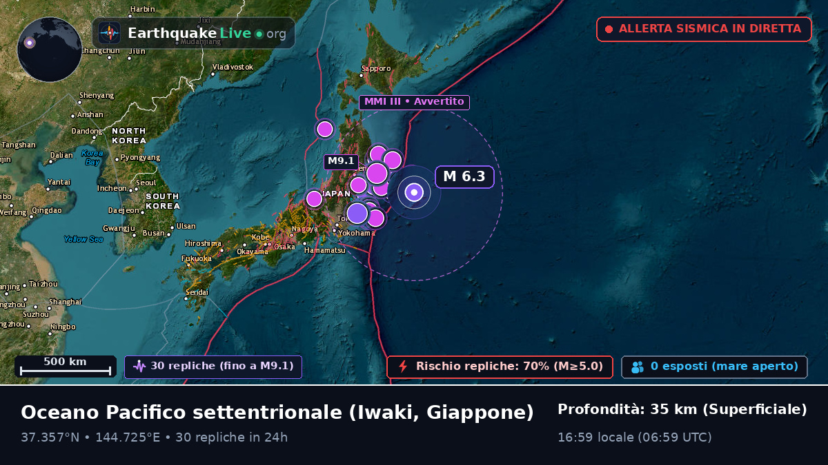 Oceano Pacifico settentrionale (Giappone)