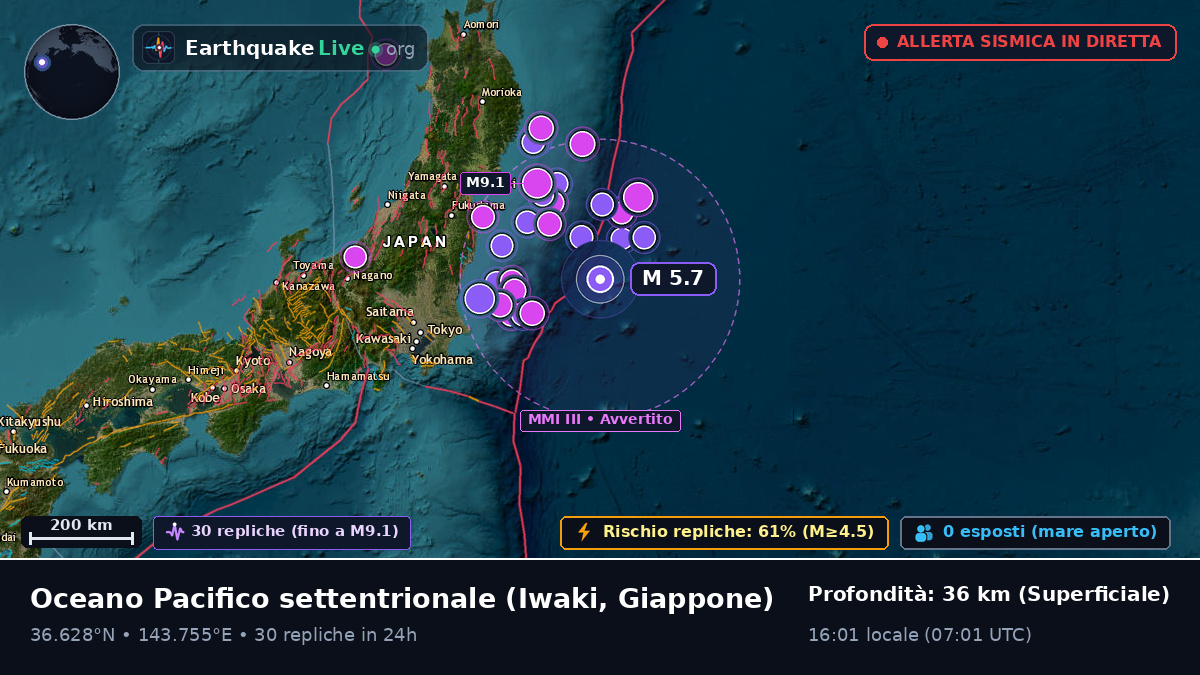 Oceano Pacifico settentrionale (Giappone)