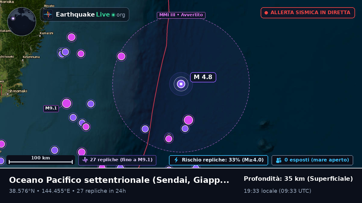 Oceano Pacifico settentrionale (Giappone)