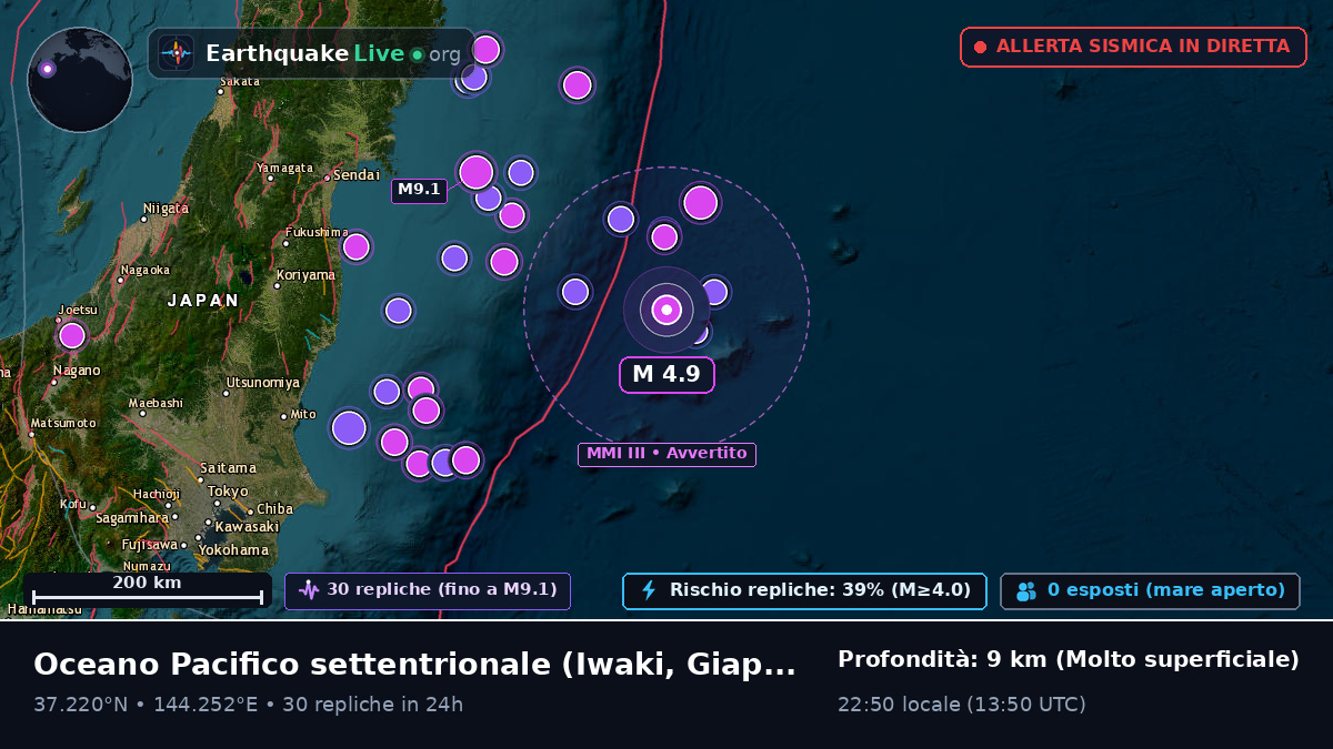 Oceano Pacifico settentrionale (Giappone)