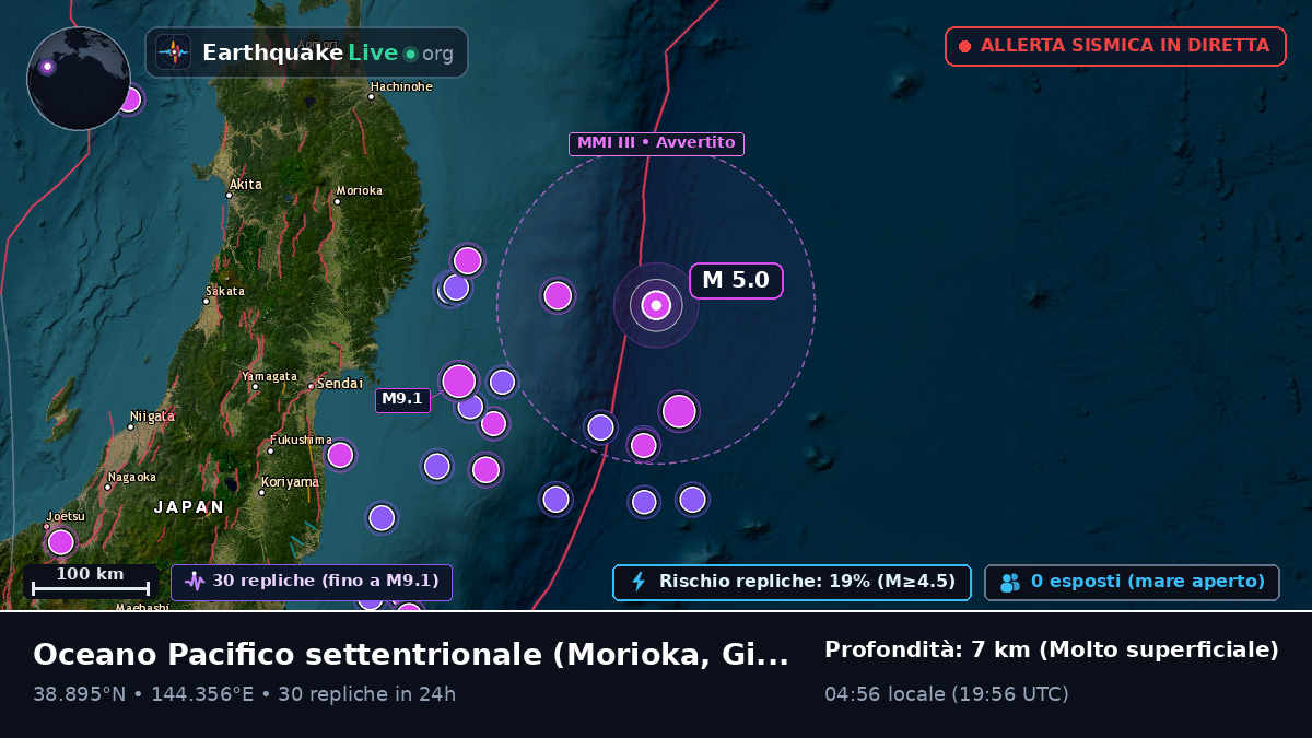 Oceano Pacifico settentrionale (Giappone)