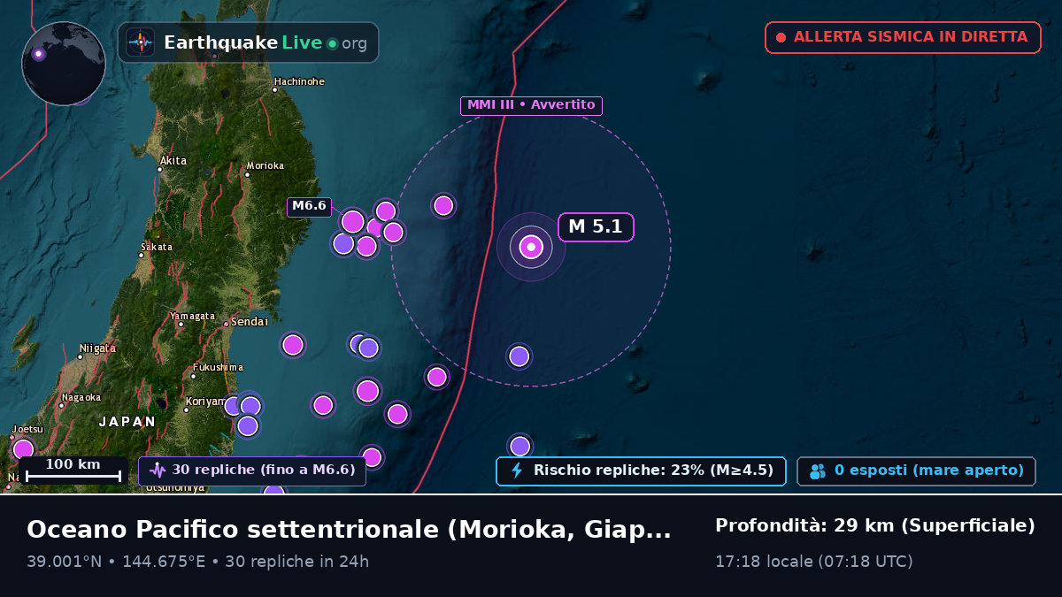 Oceano Pacifico settentrionale (Giappone)