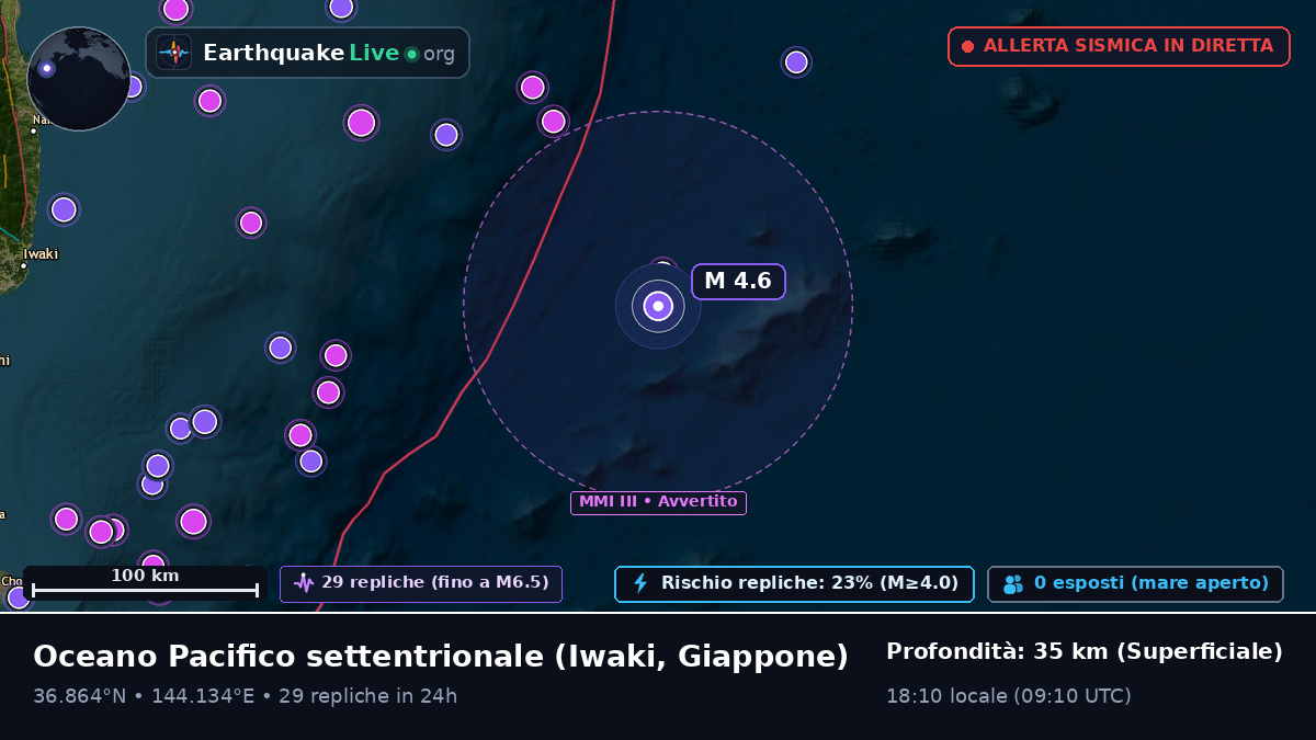 Oceano Pacifico settentrionale (Giappone)