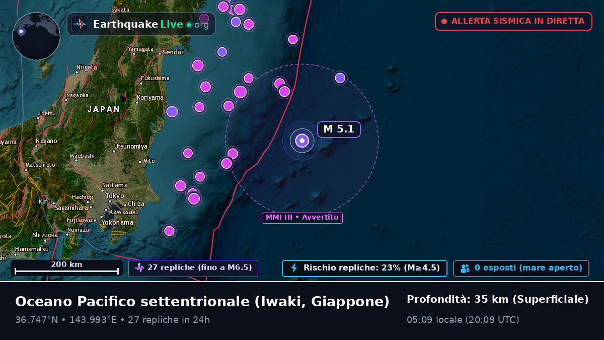 Oceano Pacifico settentrionale (Giappone)