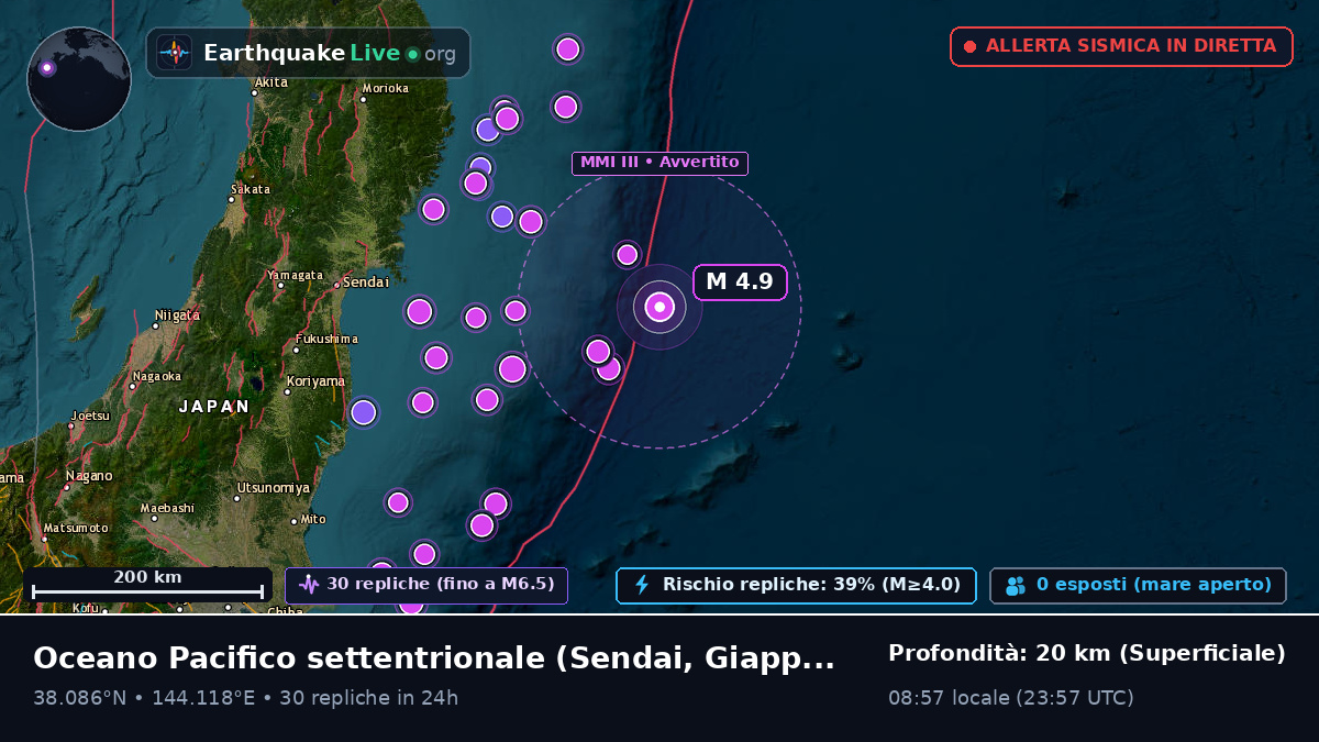 Oceano Pacifico settentrionale (Giappone)