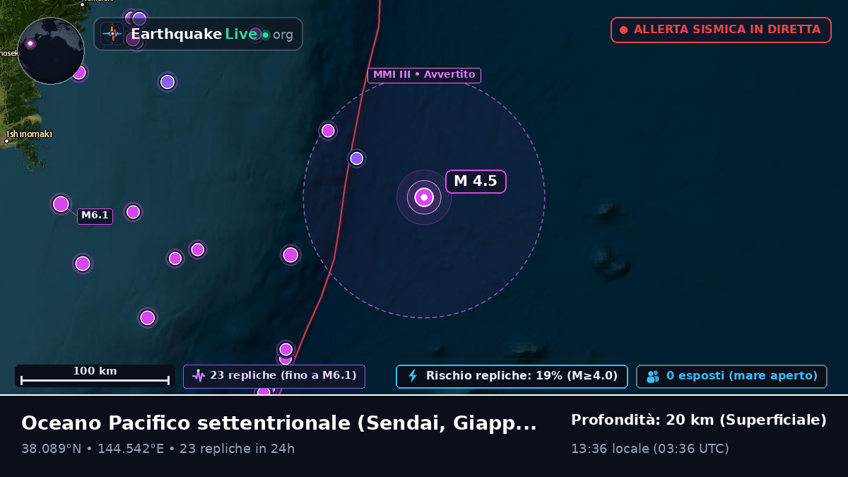 Oceano Pacifico settentrionale (Giappone)