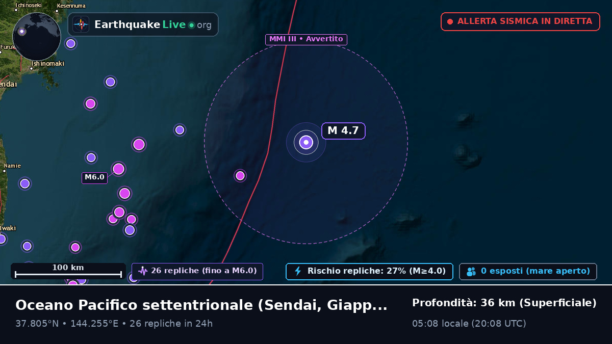 Oceano Pacifico settentrionale (Giappone)