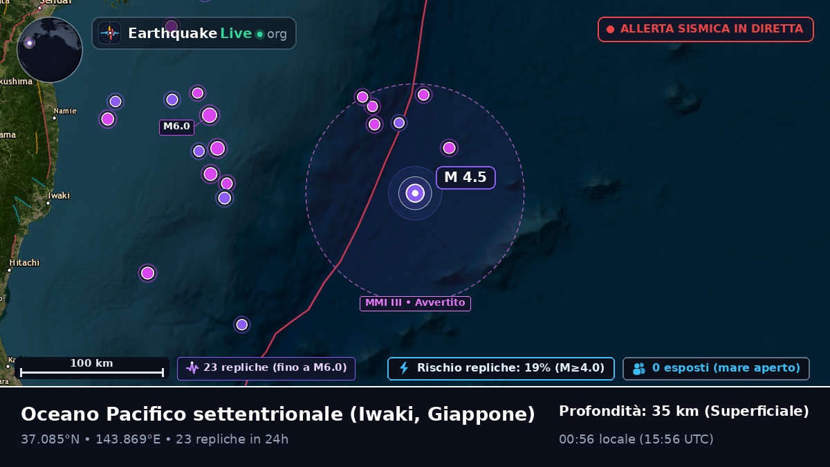 Oceano Pacifico settentrionale (Giappone)