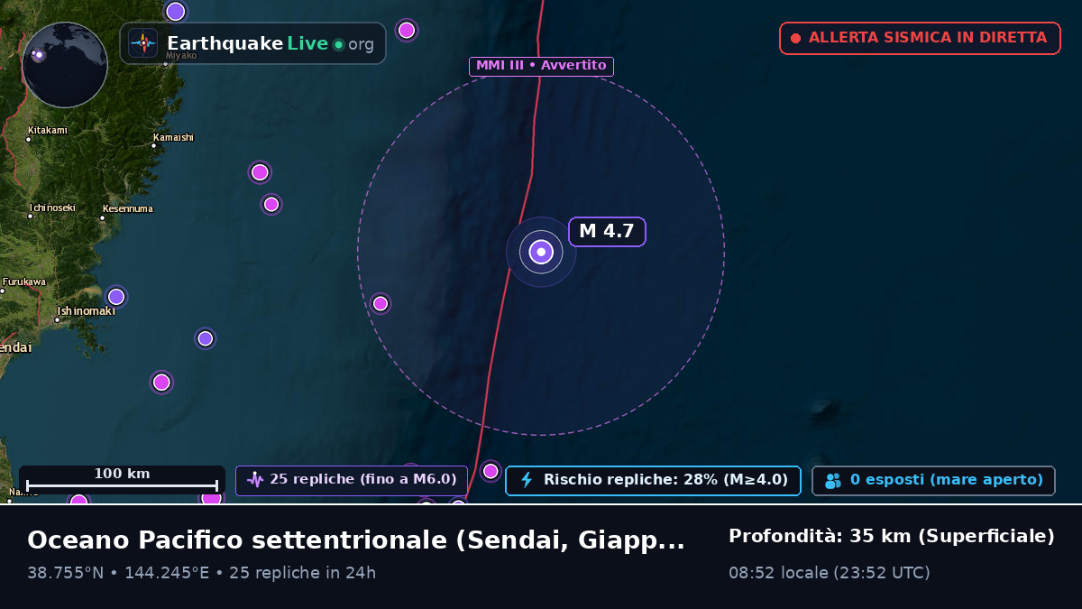 Oceano Pacifico settentrionale (Giappone)