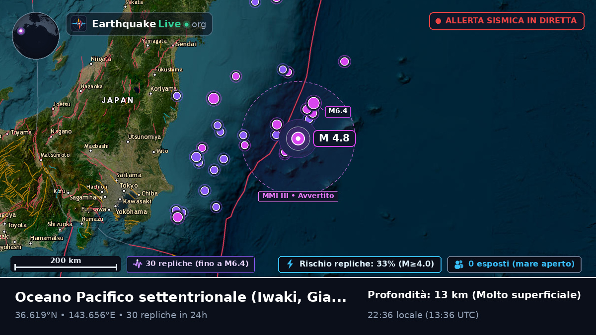 Oceano Pacifico settentrionale (Giappone)