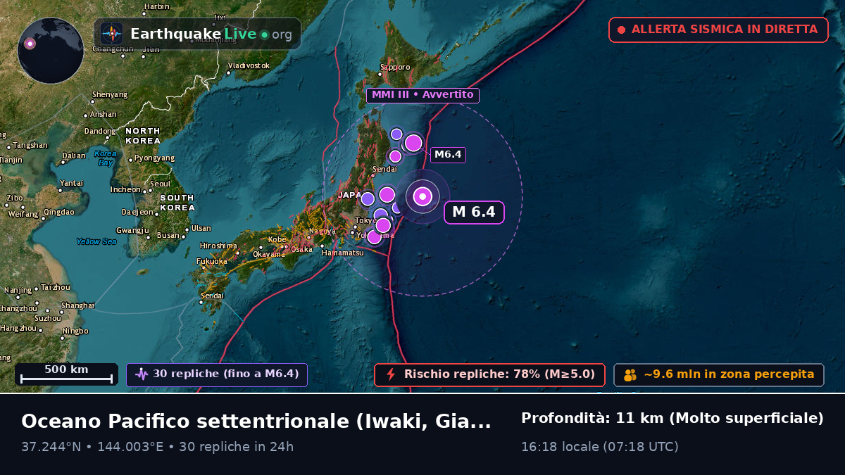 Oceano Pacifico settentrionale (Giappone)