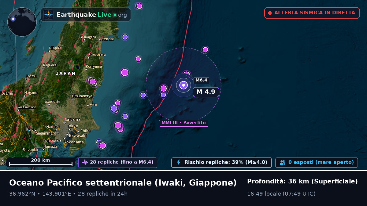 Oceano Pacifico settentrionale (Giappone)