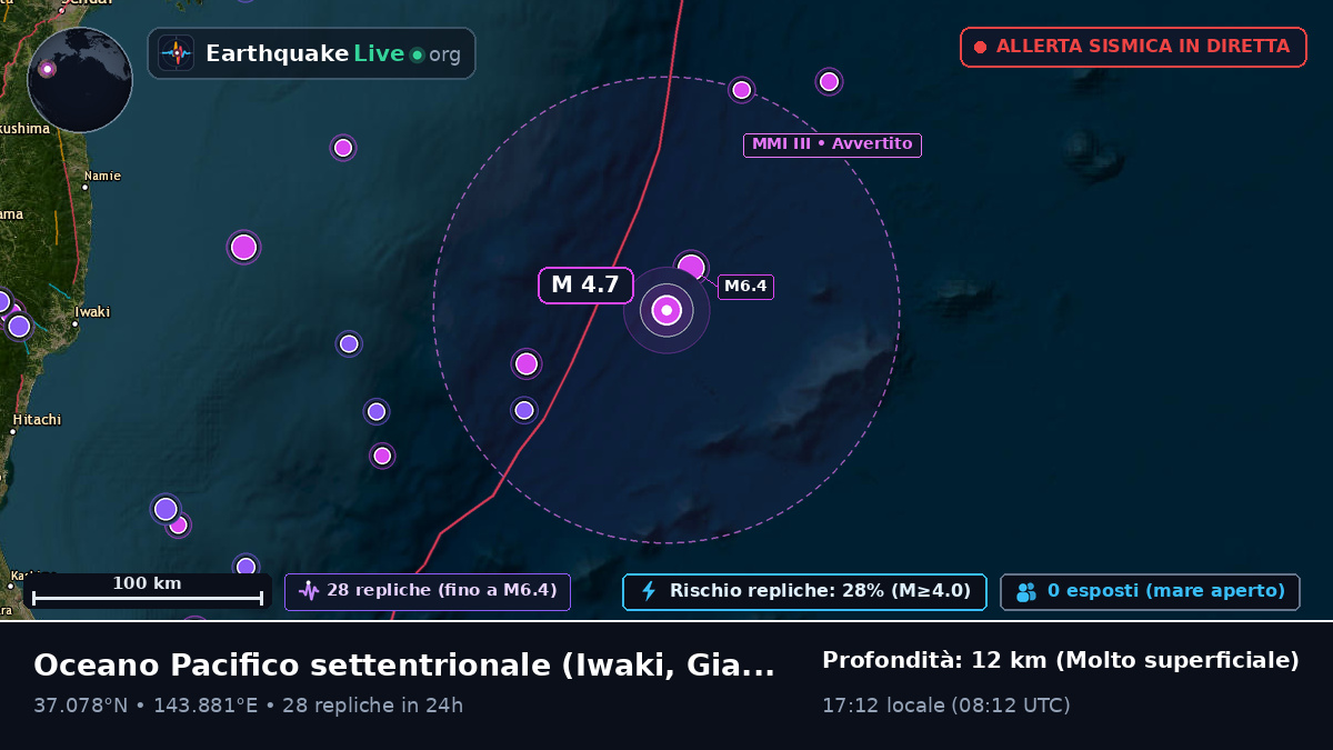 Oceano Pacifico settentrionale (Giappone)