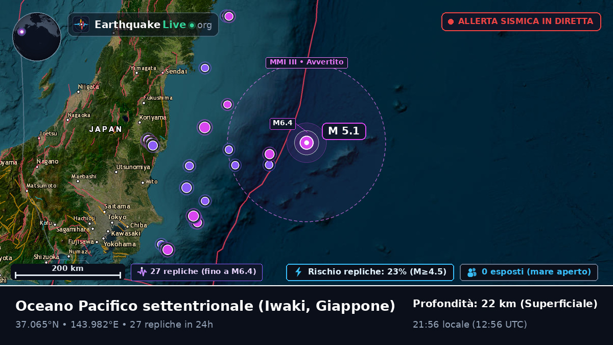 Oceano Pacifico settentrionale (Giappone)