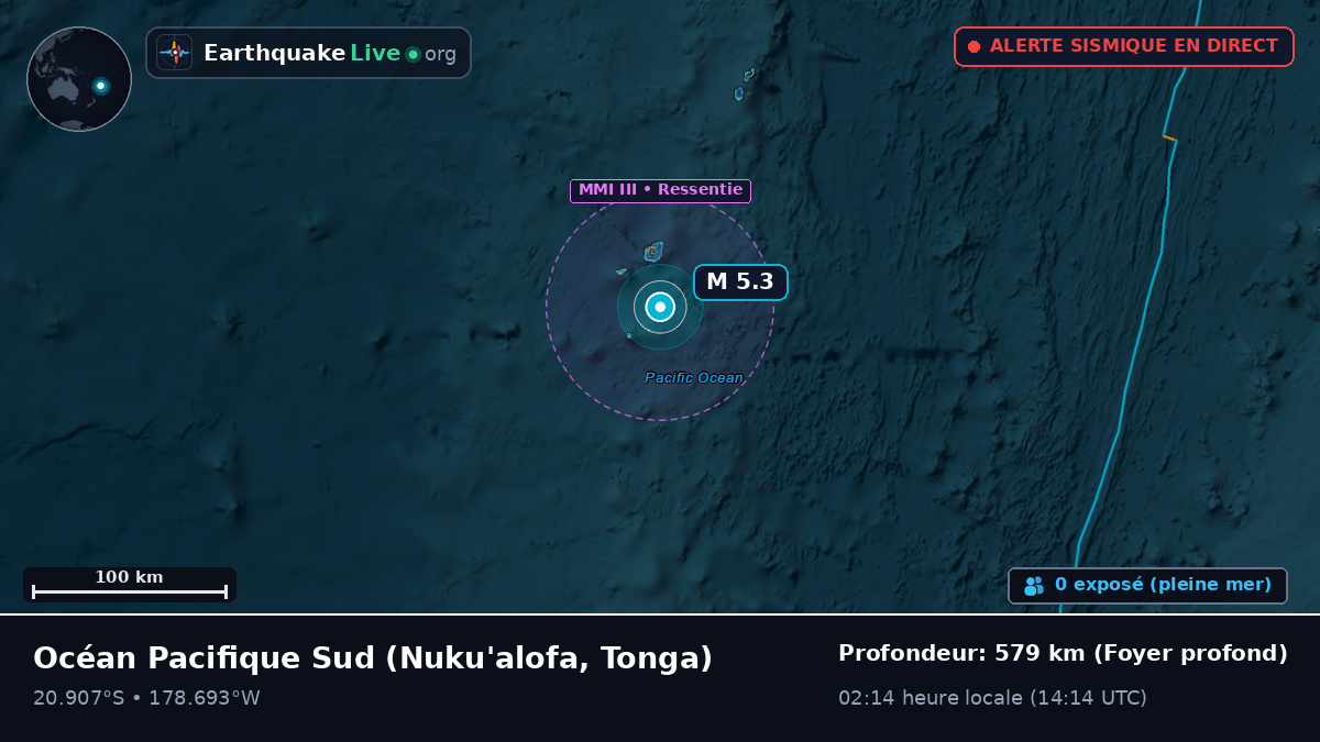 Océan Pacifique Sud (Tonga)