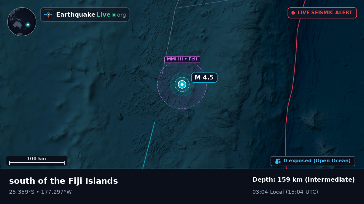 South Pacific Ocean (Kermadec Islands)
