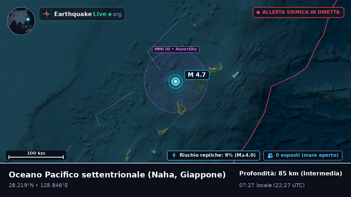 Oceano Pacifico settentrionale (Giappone)