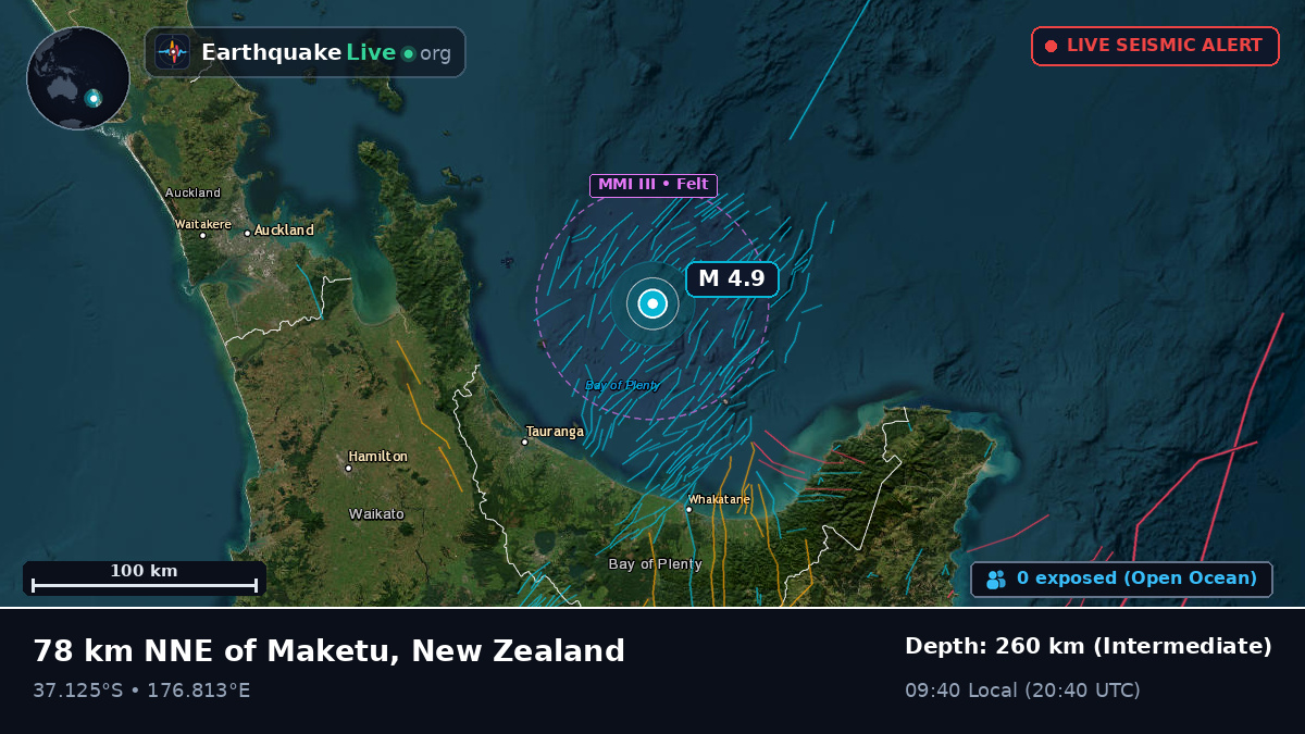 Off the coast of Tauranga, New Zealand