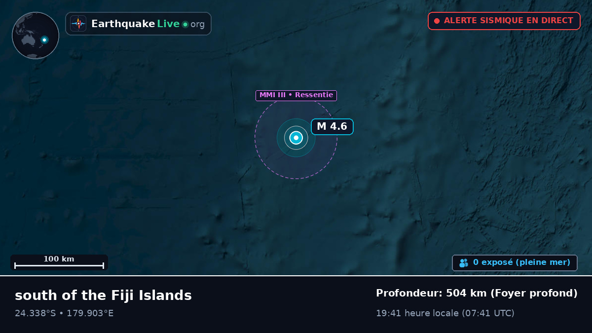 Océan Pacifique Sud (Kermadec Islands)