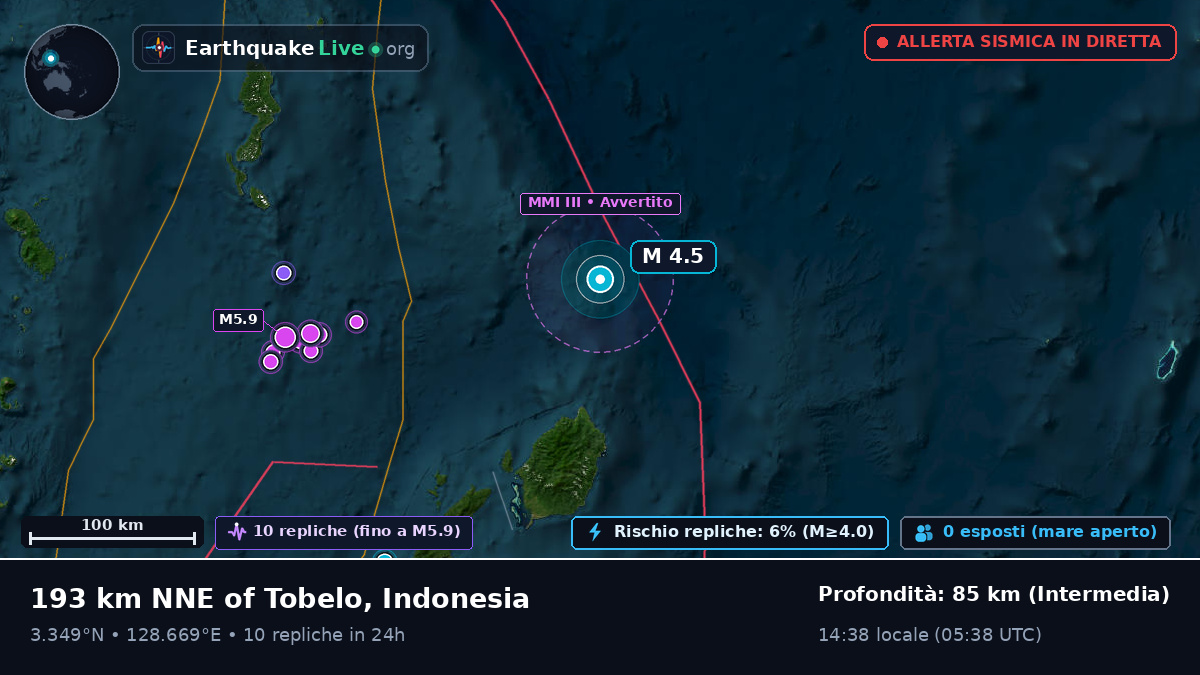 Oceano Pacifico settentrionale (Indonesia)