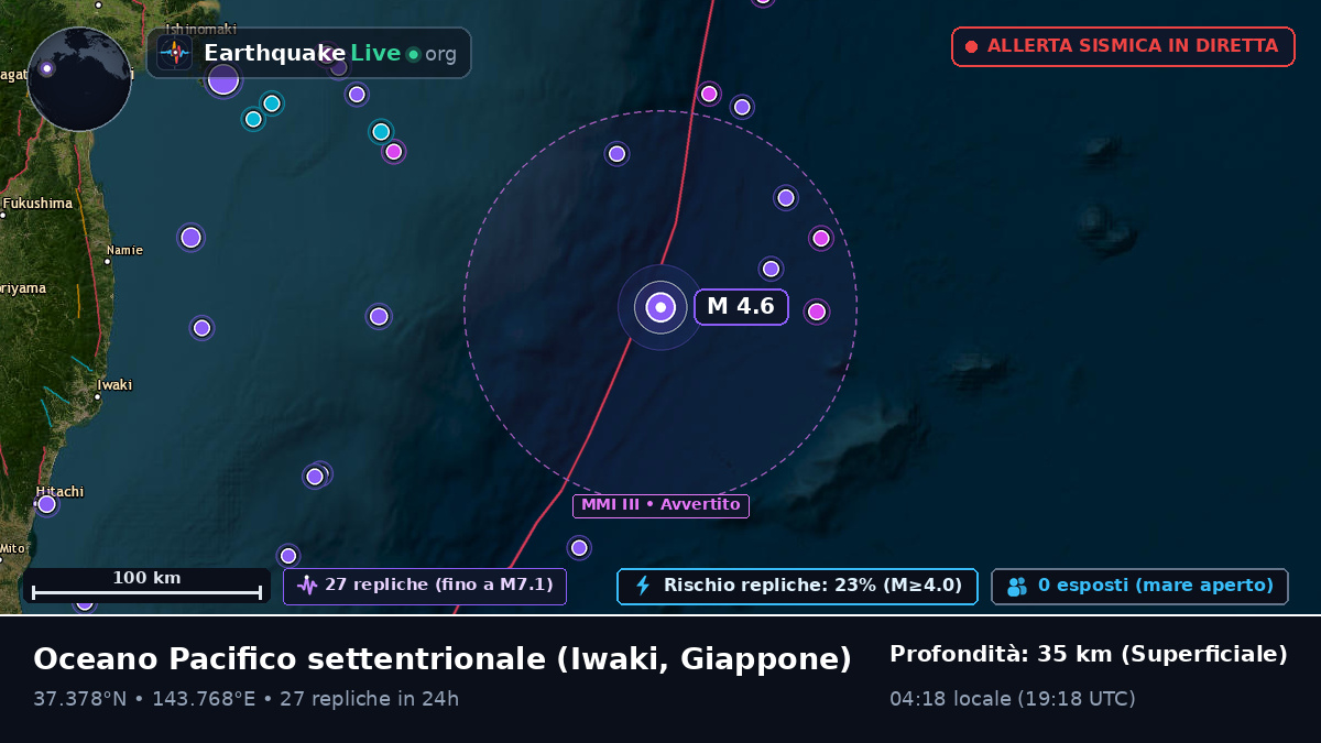 Oceano Pacifico settentrionale (Giappone)