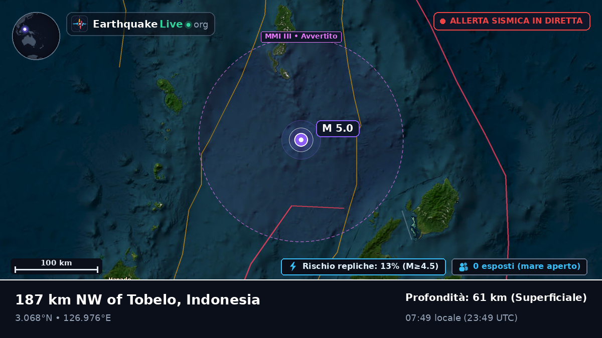 Oceano Pacifico settentrionale (Indonesia)