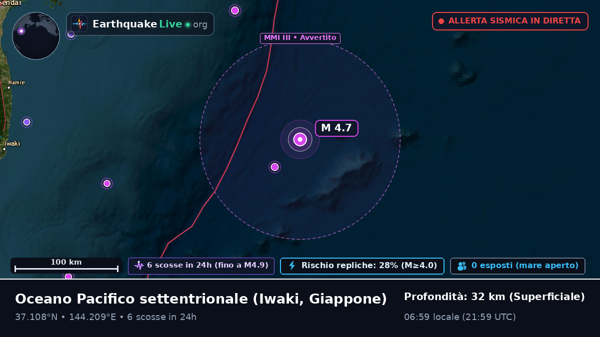 Oceano Pacifico settentrionale (Giappone)