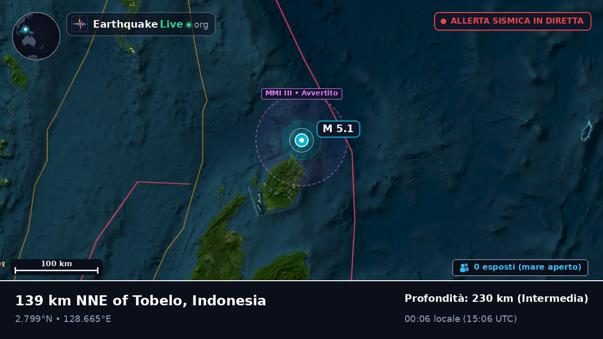 Oceano Pacifico settentrionale (Indonesia)