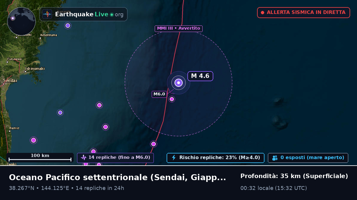 Oceano Pacifico settentrionale (Giappone)