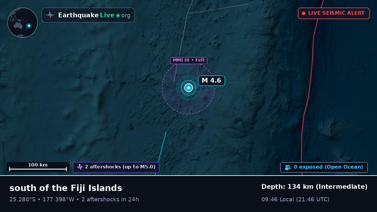 South Pacific Ocean (Kermadec Islands)