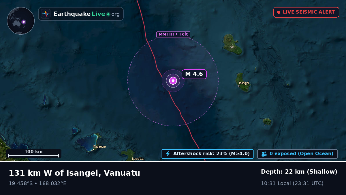 Off the coast of Port Vila, Vanuatu
