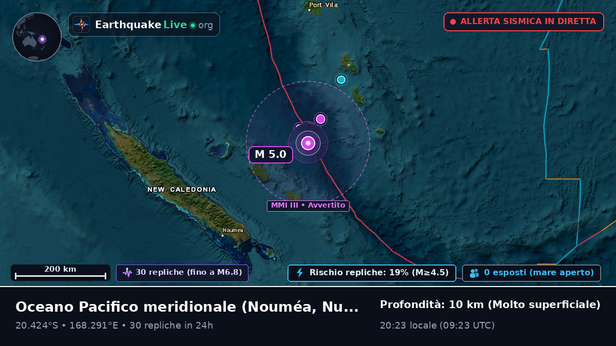 Oceano Pacifico meridionale (Nuova Caledonia)