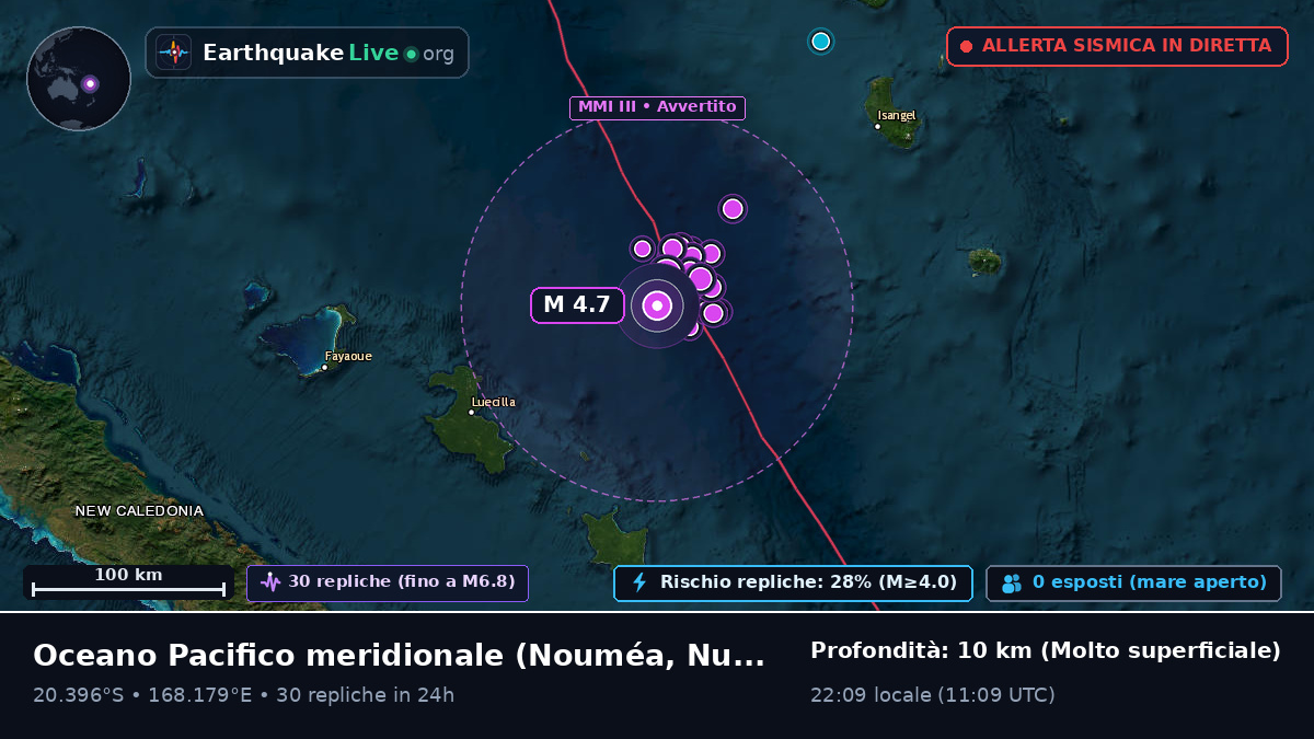 Oceano Pacifico meridionale (Nuova Caledonia)