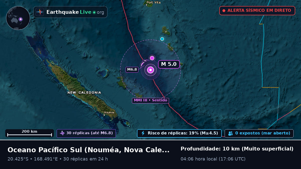 Oceano Pacífico Sul (Nova Caledónia)