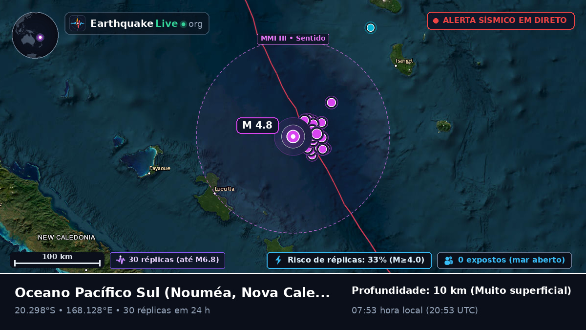 Oceano Pacífico Sul (Nova Caledónia)