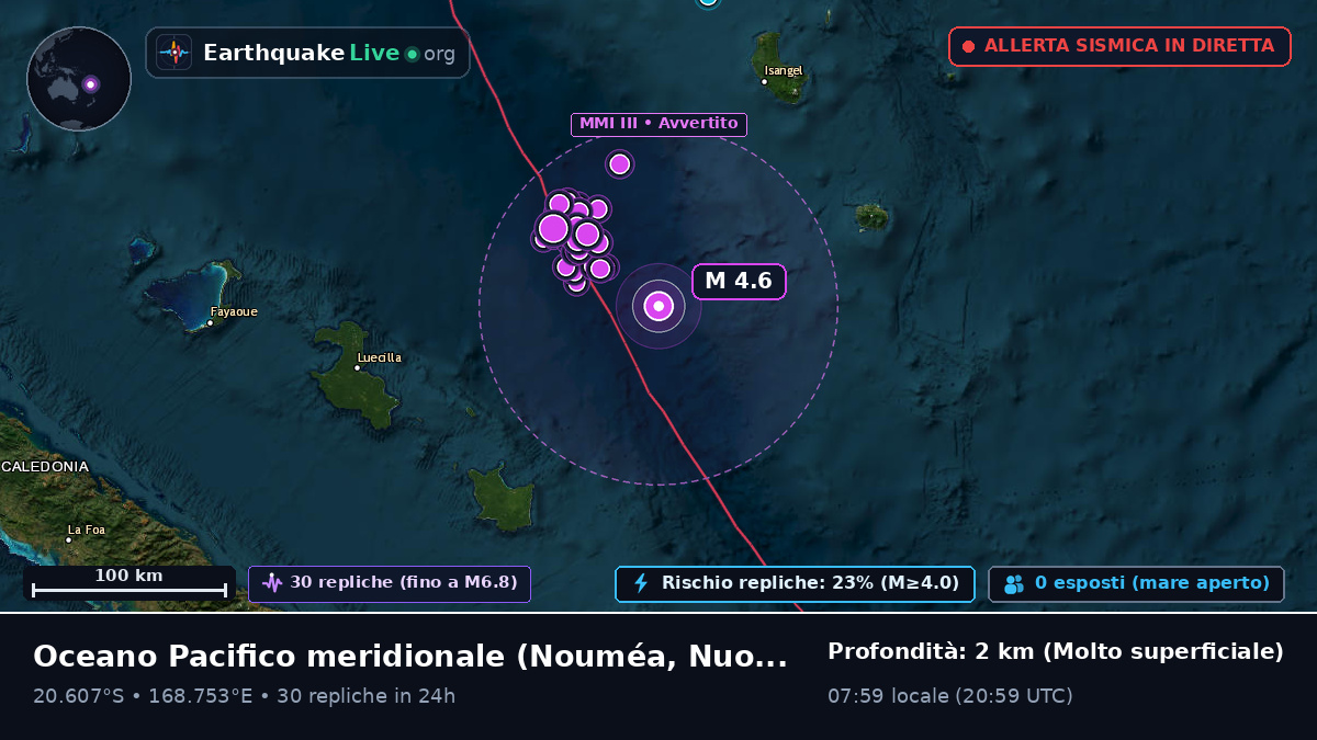 Oceano Pacifico meridionale (Nuova Caledonia)
