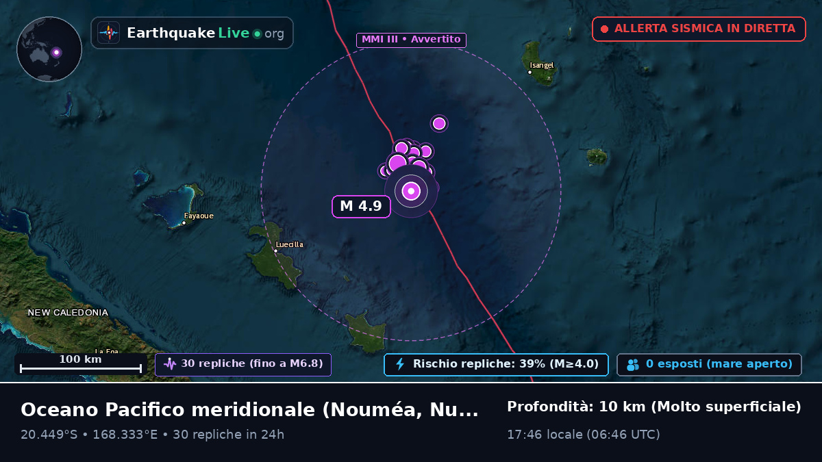 Oceano Pacifico meridionale (Nuova Caledonia)