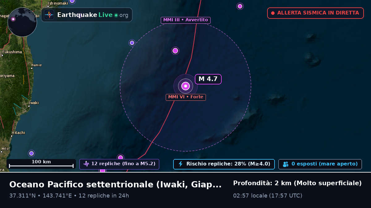 Oceano Pacifico settentrionale (Giappone)