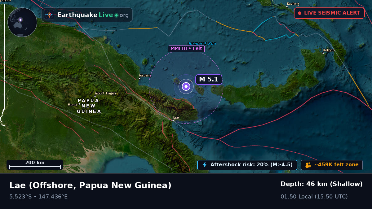 Off the coast of Lae, Papua New Guinea