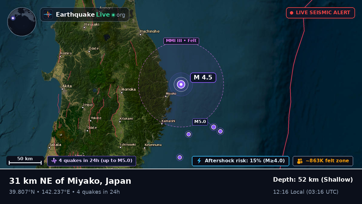 Off the coast of Morioka, Japan