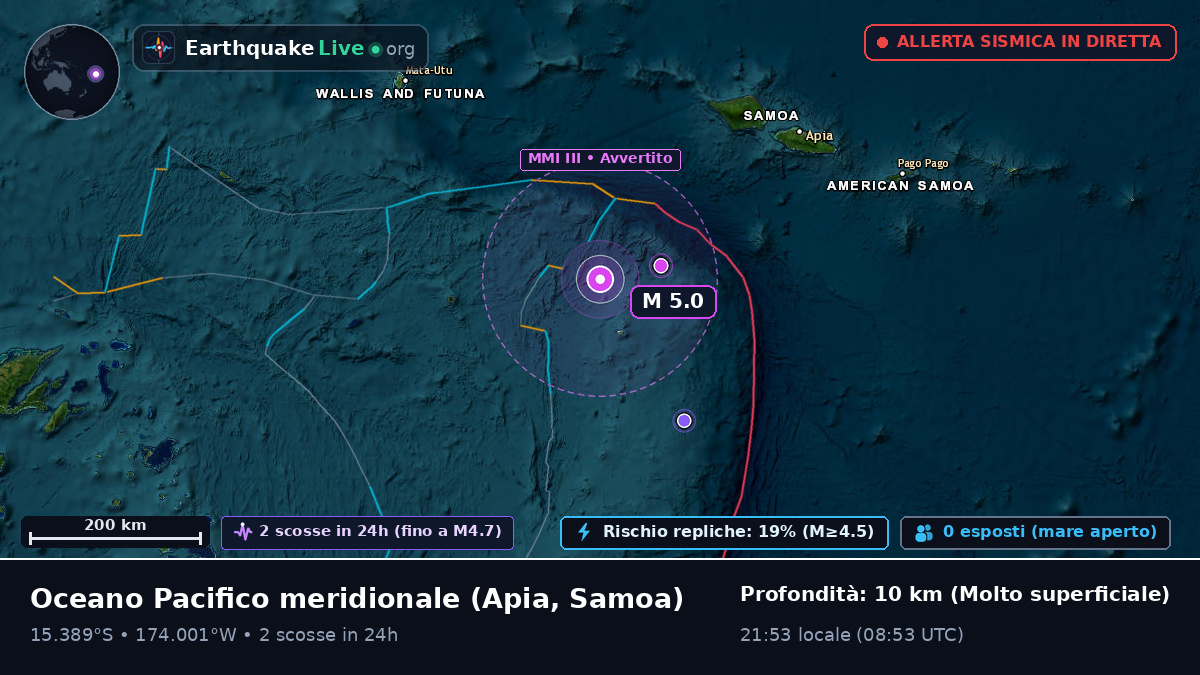 Oceano Pacifico meridionale (Samoa)
