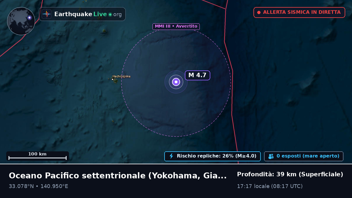 Oceano Pacifico settentrionale (Giappone)