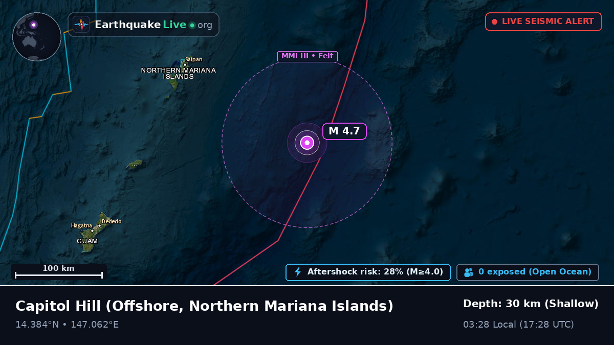 Off the coast of Capitol Hill, Northern Mariana Islands